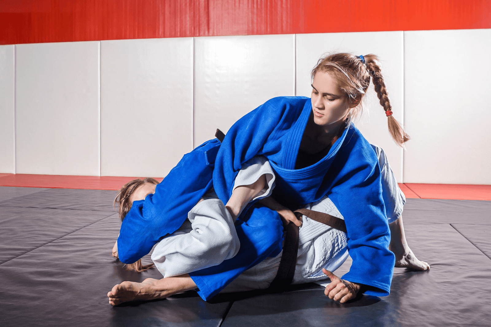 Kids taking Brazilian Jiu Jitsu class