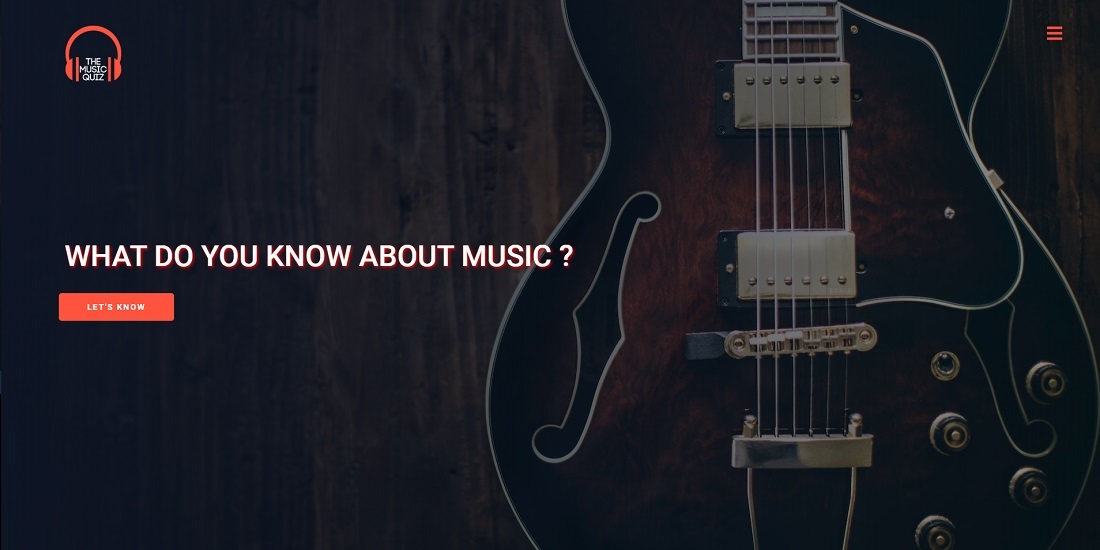 Music Quiz homepage